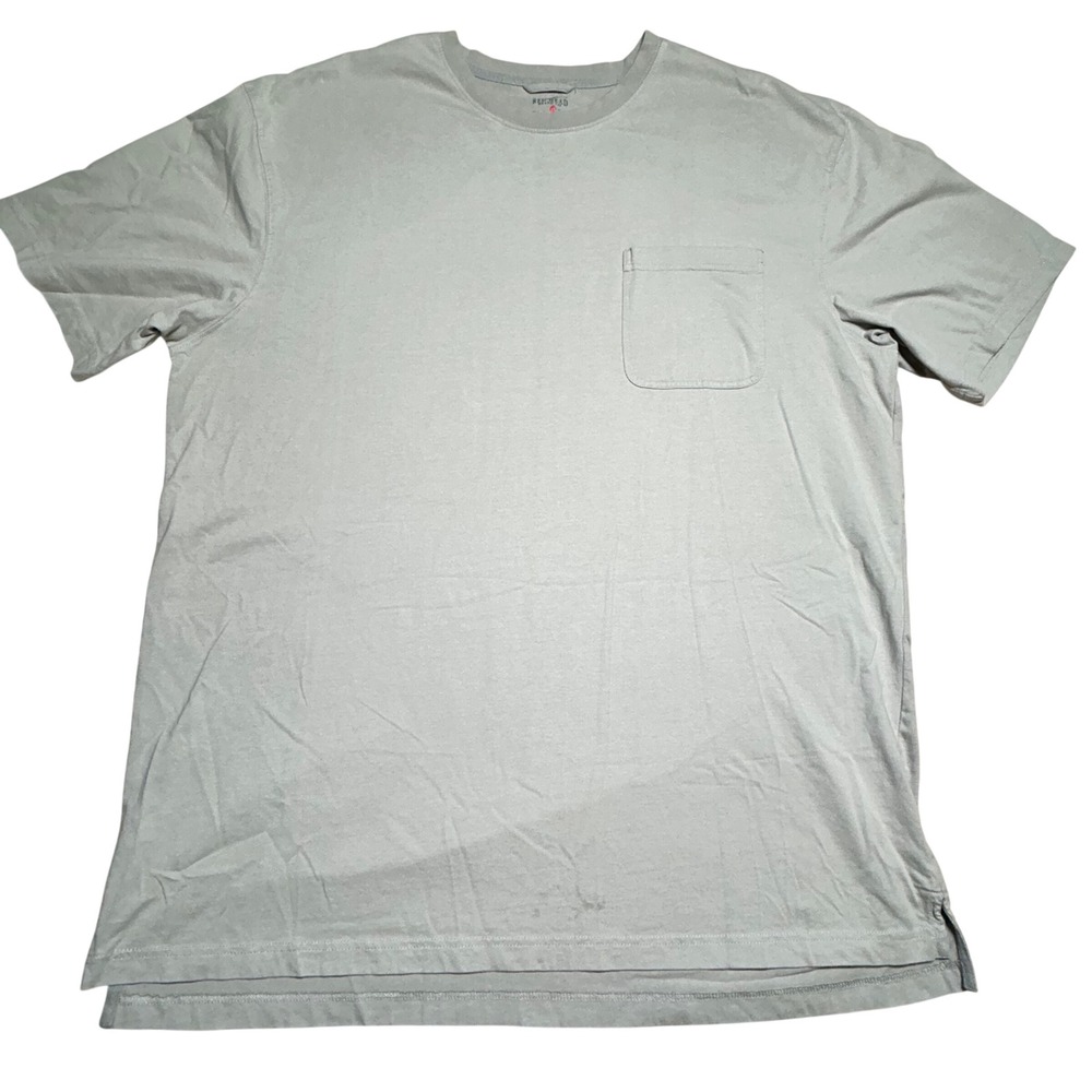 RedHead Mens Short Sleeve Pocket T-Shirt Sage Green Crew Neck SKU 424